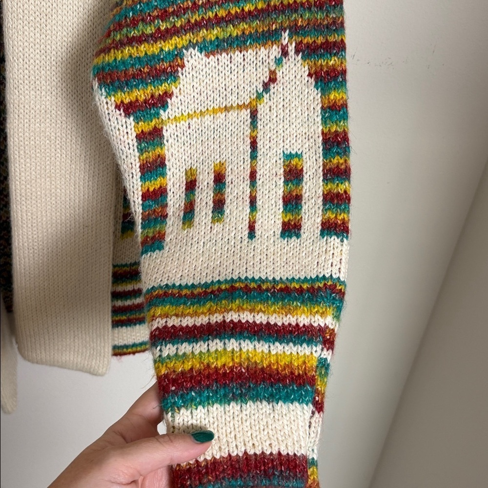 BDG Urban Outfitters Kolbie Open Front House Print Oversized Cardigan Sweater Sm - Picture 7 of 8